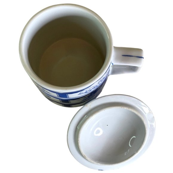 Lidded Mug Oriental Coffee or Tea Cop Chinese Animal Calendar Design 3.75" - Picture 4 of 6